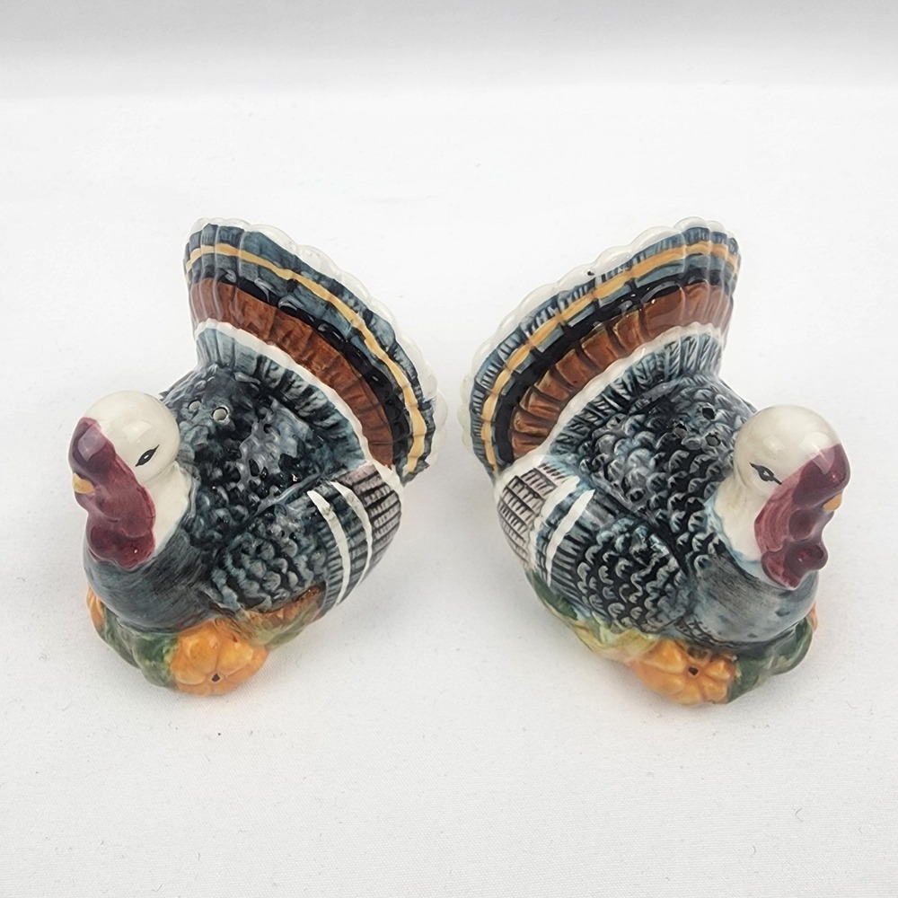 Bella Casa By Ganz Turkey Salt & Pepper Shakers Thanksgiving Fall Feast Goble‎